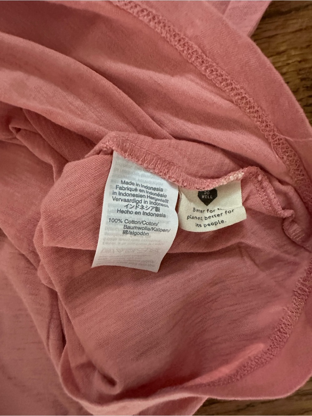 Madewell Whisper Cotton Rib-Crewneck Tee in salmon pink - XS - Picture 6 of 6